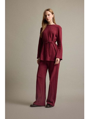 Velora DEFACTO%100 Pamuk Wide Leg Geniş Bol Paça Pantolon F6368AX25AU