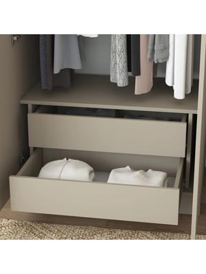 Rani BA139 Kumtaşı Modern Tasarımlı Dolap İçi 2 Çekmeceli Modül Suntalam Malzeme
