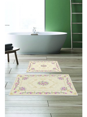 Mikasso Alanur Trend Kaymaz Taban Dijital Banyo Takımı KT484 Krem Belirtilmemiş Bej