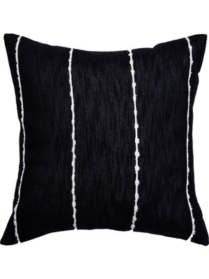 Brf Store Pmstore Ava Çizgili Kırlent Siyah 50X50 cm