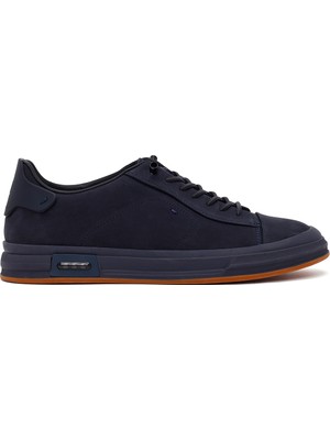 Derimod Erkek Lacivert Bağcıklı Nubuk Deri Sneaker WM680054DN
