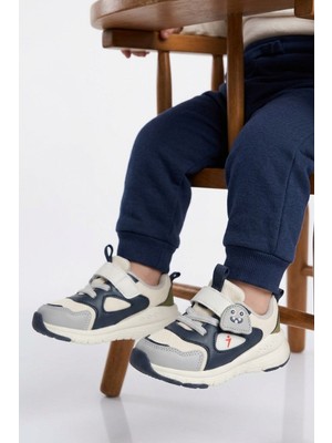 Cool Lacivert Cırtlı Desenli Anatomik Bebek Spor Ayakkabı Sneaker Dorian Ia