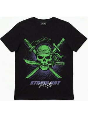 Orijintex One Piece Zoro Tişört Siyah