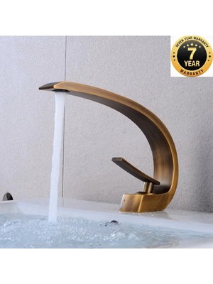 OEM Banyo Lavabo Bataryası Yeni Model Şelale Antik Renk 7 Yıl Garantili Ithal