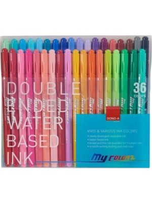 Velora Dong-A-My Color 2 Çift Taraflı Keçeli 36 Renk Set