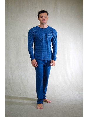 Estiva Erkek Çizgili Interlok Şardonlu Pijama Takımı