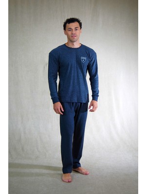 Estiva Erkek Çizgili Interlok Şardonlu Pijama Takımı