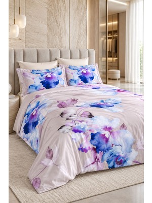 Varol Royal Saten Çift Kişilik 300TC Nevresim Takımı  - Martina