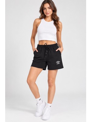 Umbro Lotus Kadın Siyah Pamuklu Spor Şort - VE0062