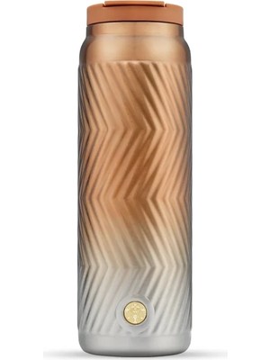 Starbucks® Zigzag Desenli Turuncu Ombre Paslanmaz Çelik Termos 473ML-11187184