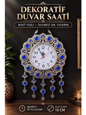 Kapadokya Hediyelik Nazar Boncuklu Jumbo Boy Duvar Saati