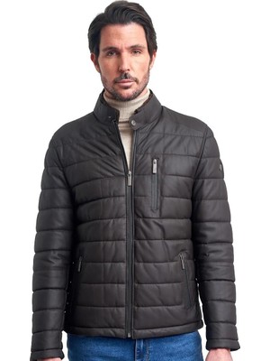 Pierre Cardin Erkek Kahverengi Kürklü Deri Ceket