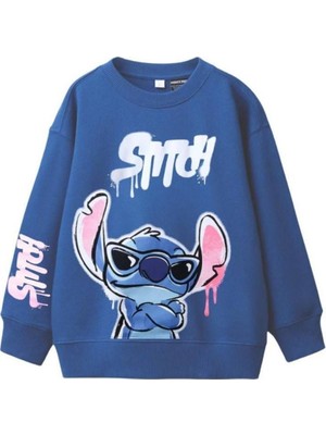 Dereff Stitch Sweatshirt (Mavi) 11-12 Yaş