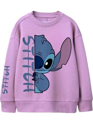 Dereff Stitch Sweatshirt (Lila) 7-8 Yaş