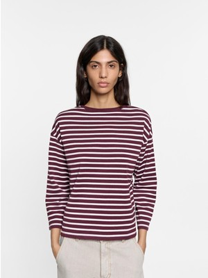 Parfois Kadın %100 Pamuklu Uzun Kollu Çizgili T-Shirt