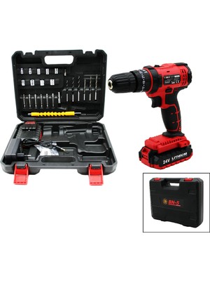 Freedom Storee Kırmızı Renk Şarjlı Matkap Seti - 1350 Rpm - Çantalı - 24W