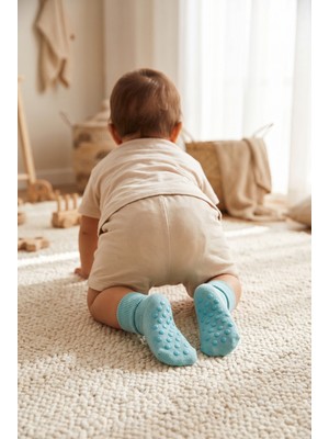 Bony Socks Bebek Bileği Kıvrık Pamuklu Soket Çorap Yeşil
