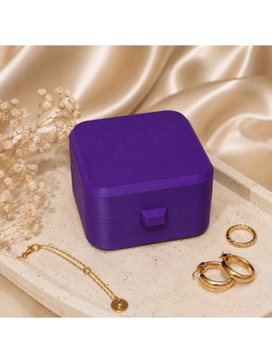 Lunera Accessories Mini Seyahat Takı Kutusu Küpe Yüzük Kolye Organizeri Bölmeli Taşınabilir 3D Baskı