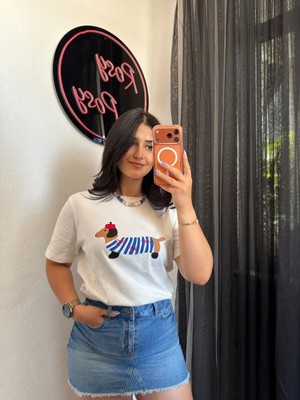 Rosyposy Kadın Hotdog Baskılı T-Shirt