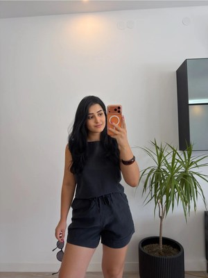 Rosyposy Kadın Tensel Kumaş Şortlu Takım