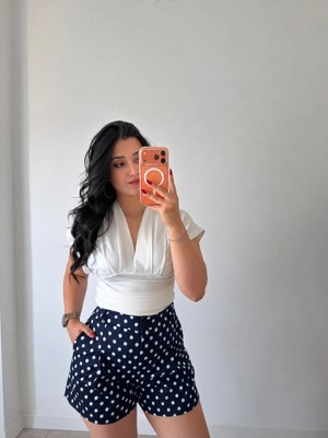 Rosyposy Kadın Puantiyeli Bermuda Şort