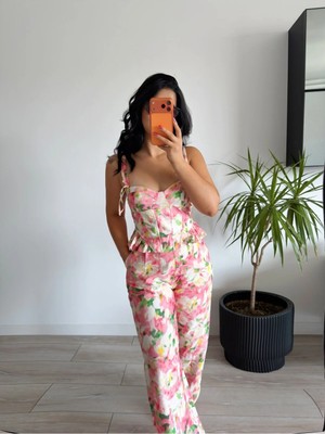 Rosyposy Kadın Çiçek Desenli Şık Alt-Üst Takım
