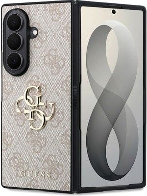 Galaxy Z Fold 8 Ultra Uyumlu Kılıf Guess Lisanslı M-Safeli Büyük 4g ve Yazı Logolu Kapak Pembe