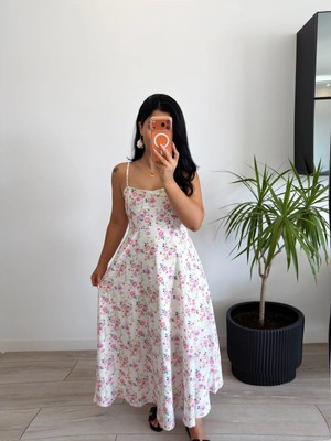 Rosyposy Kadın Çiçekli Astarlı Elbise