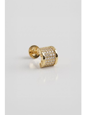 So CHIC Stella 18 Ayar Sarı Altın Kaplama Gümüş Tragus-Helix Piercing
