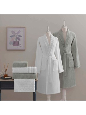 Taç Bamboo 6'lı Aile Seti Mellow Beyaz - Antrasit