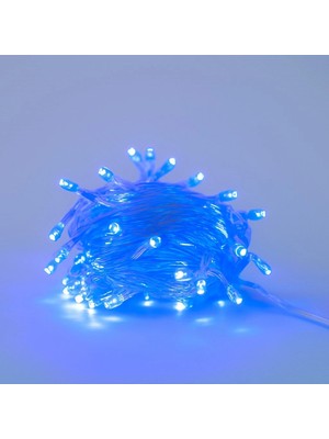 Aura Ev Mağazası 10 Metre 100 Ledli 8 Fonksiyonlu Dekoratif Lambader Mavi Lamba BX40