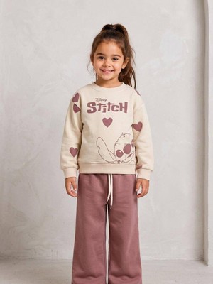 BeU Kids Kız Çocuk %100 Pamuk 3 Iplik Fırçalı Kumaş Eşofman Takım