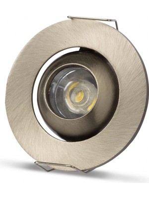 Aura Ev Mağazası 1 Adet Noas YL94 0103 Satin Kasa 1W LED Spot Mavi Işık