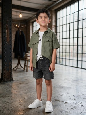 Babali Kids Erkek Çocuk Gömlekli Takım