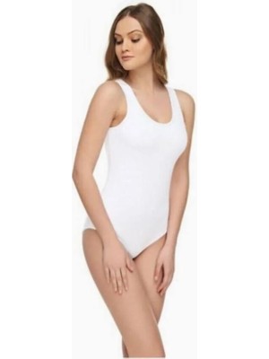 Tutku Kadın Beyaz 3'lü Geniş Askılı Elastan Çıtçıtlı Body Atlet Yeni Sezon---