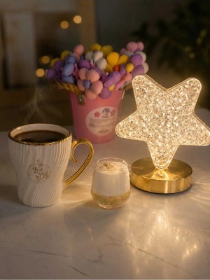 Elieldam Doğum Günü, Özel Gün, Yeni Iş, Yeni Ev Hediyesi Yıldız Lamba, Kupa ve Mum Set