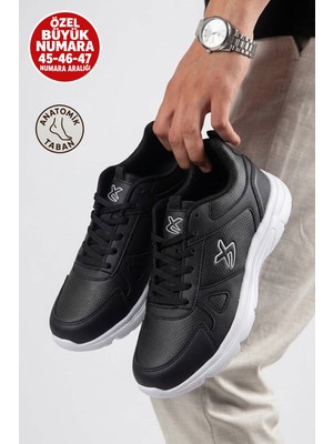 Albishoes Erkek Büyük Numara Özel Numara Kışlık Cilt Sneaker Battal Mevsimlik Spor Ayakkabı
