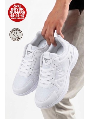 Albishoes Erkek Büyük Numara Özel Numara Kışlık Cilt Sneaker Battal Mevsimlik Spor Ayakkabı