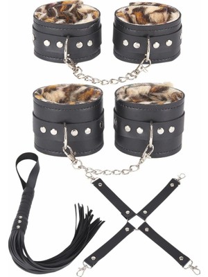 Esranın Dünyası Deri Leoparlı 4'lü Harness Set