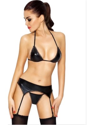 Esranın Dünyası Fantezi Kenarları Fırfırlı Seksi Jartiyer Takım