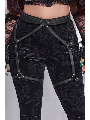Esranın Dünyası Seksi Deri Jartiyer Harness - BRF956