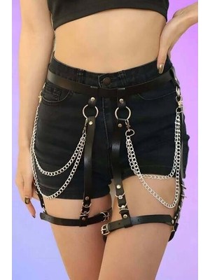Esranın Dünyası Zincirli Seksi Jartiyer Harness - BRF958
