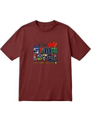 BarsDepo I’m A Game Lover Retro Oyun Temalı Baskılı Unisex Oversize Tişört