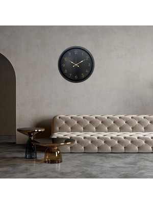 Siyah Sade Modern 52 x 52 cm Modern Duvar Saati