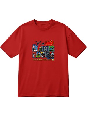 BarsDepo I’m A Game Lover Retro Oyun Temalı Baskılı Unisex Oversize Tişört