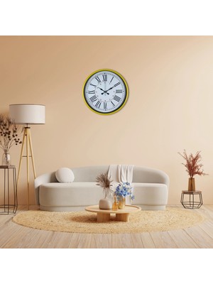 36 cm Sarı Standart Duvar Saati