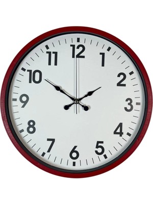 36 cm Standart Kırmızı Duvar Saati