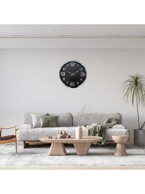 Krom Modern Edge 52 x 52 cm Duvar Saati