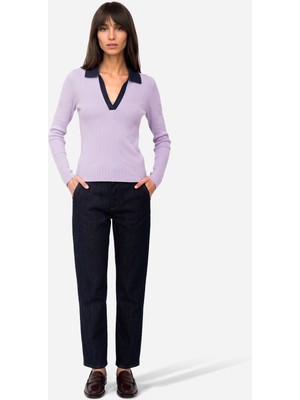 Mudo Kadın Indigo Straight Fit Jean Pantolon