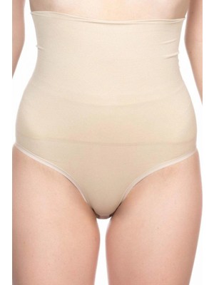Marsilyan Ten Double Yüksek Bel Çıtçıtlı  Slip Korse
